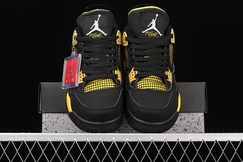 All categories Air Jordan Jordan series basketball shoes Air Jordan 4 G version Air Jordan 4 Retro AJ4 Joe 4 black and yellow 308497-008